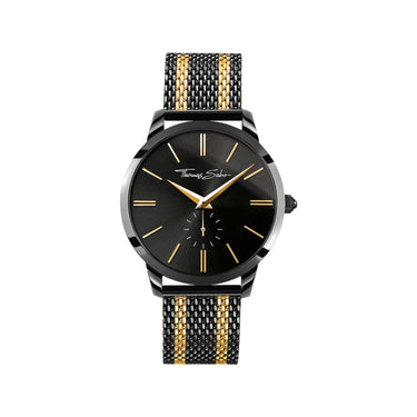 Thomas Sabo Herrenuhr Rebel Spirit schwarz goldfarben 42 mm WA0281-284-203-42 MM